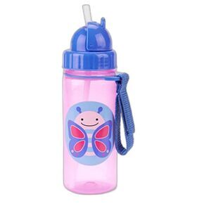 Skip Hop Toddler Sippy Cup with Straw, Zoo Straw Bottle 13 oz, Butterfly new